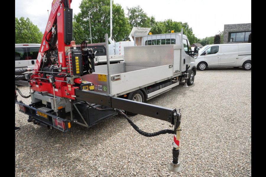 Iveco Daily 50C15 3.0 150PK, Airco, Open laadbak, Dubbel lucht, Fassi F50 laadkraan, Rijbewijs C1