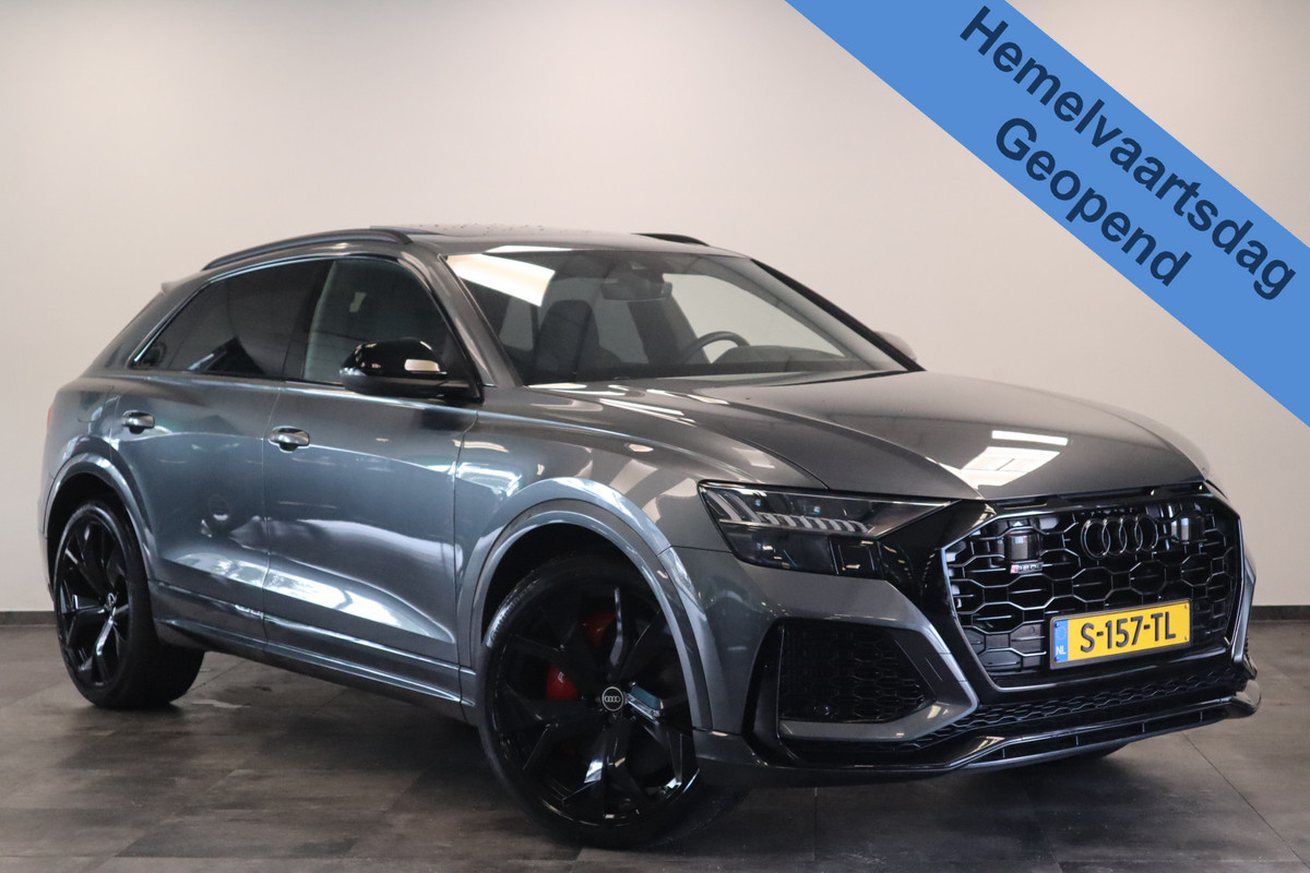 Audi Q8 4.0 TFSI RS Q8 quattro Panoramadak 23''Velgen Head-Up B&O Audio * Hemelvaartsdag geopend van 12:00 tot 17:00u *