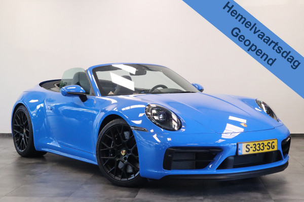 Porsche 911 Cabrio 3.0 Carrera 4 GTS Sport Chrono X- Sight NL Auto 480PK! Shark blue Dealer onderhouden * Hemelvaartsdag geopend van 12:00 tot 17:00u *