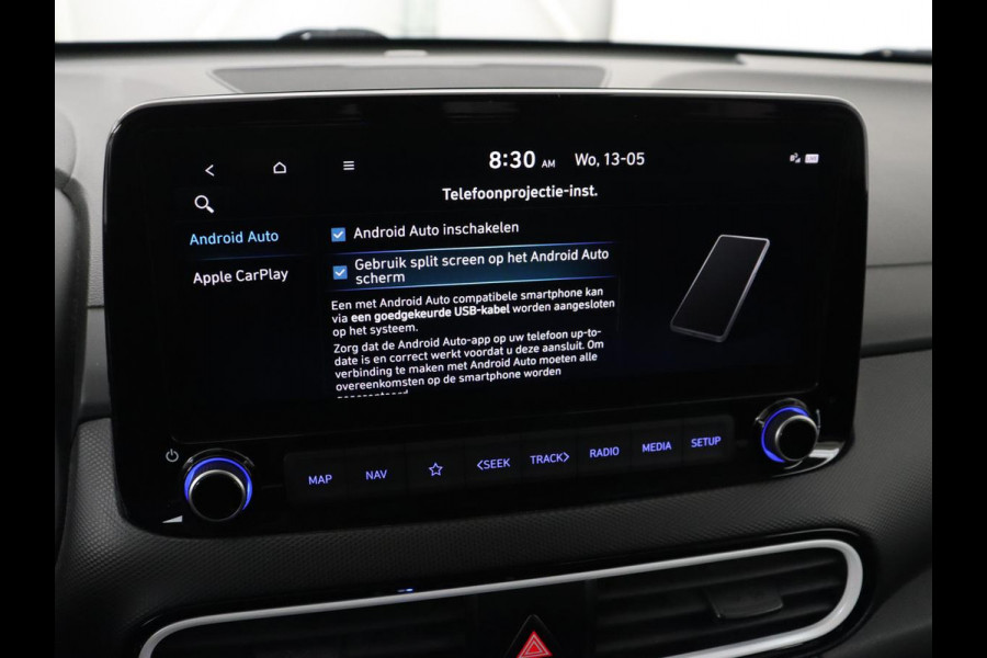 Hyundai Kona 1.6 GDI HEV Premium | 1e eigenaar | Stoelventilatie | Leder | Adaptive cruise | Head-Up | Trekhaak | Achterbankverwarming | Carplay | Navigatie | Keyless | Krell Audio | Side Assist | Stoelverwarming