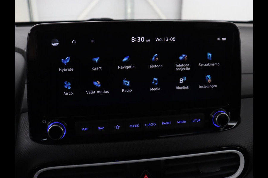 Hyundai Kona 1.6 GDI HEV Premium | 1e eigenaar | Stoelventilatie | Leder | Adaptive cruise | Head-Up | Trekhaak | Achterbankverwarming | Carplay | Navigatie | Keyless | Krell Audio | Side Assist | Stoelverwarming