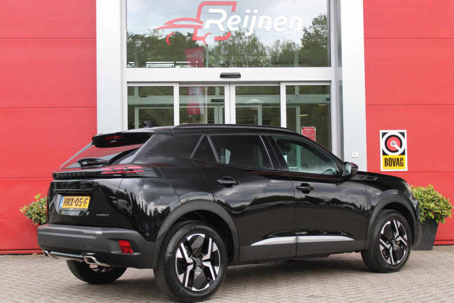 Peugeot 2008 1.2 Hybrid 145PK AUTOMAAT GT | ELEKTRISCH BEDIENBARE BESTUURDERSSTOEL | NAVIGATIE | FULL LED KOPLAMPEN | DRAADLOZE APPLE CARPLAY/ANDROID AUTO | ADAPTIVE CRUISE CONTROL | CAMERA VOOR + ACHTER | CLIMATE CONTROL | LICHTMETALEN VELGEN 17" | KEYLESS ENTRY/START | DAB+ RADIO | ALCANTARA/LEDEREN BEKLEDING  | DODEHOEK DETECTIE | PARKEERSENSOREN VOOR + ACHTER | STOEL VERWARMING | DRAADLOZE TELEFOONLADER |