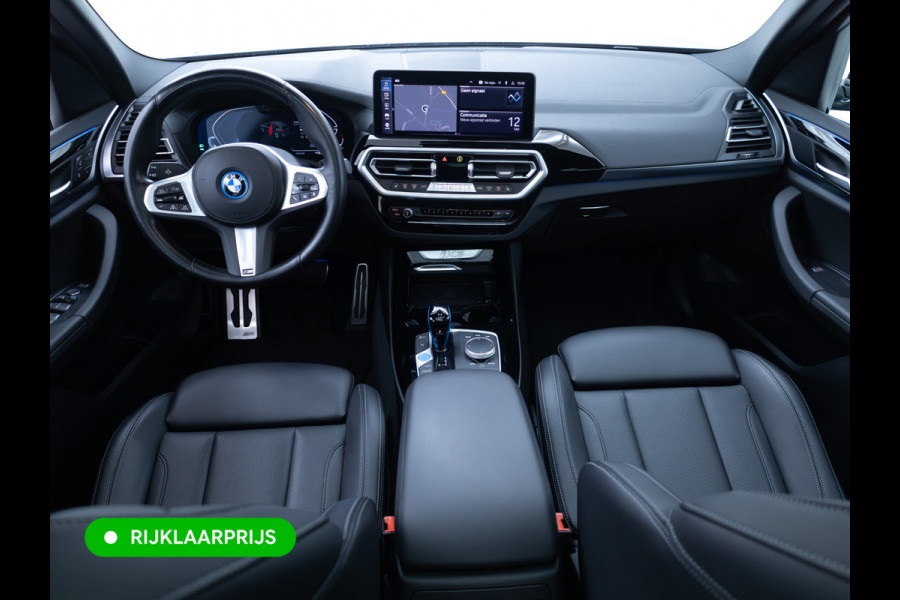 BMW iX3 M-Sport High Executive 80 kWh | Pano | Leder | Led | Shadowline | Stoelverwarming | Camera | Carbon black metallic, 460 km WLTP