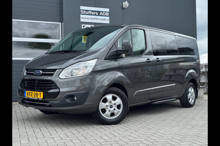 Ford Tourneo Custom 2.0 TDCI 131pk L2H1 Titanium | INCL. BTW en BPM | 9-PERS | L+R SCHUIF | Leder | Navi | Camera | Trekhaak