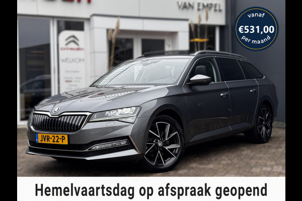 Škoda Superb Combi 1.4 TSI iV Sportline Business | 218 PK | 93% SOH | Pano | Trekhaak | Camera | Stoelverwarming | Memory