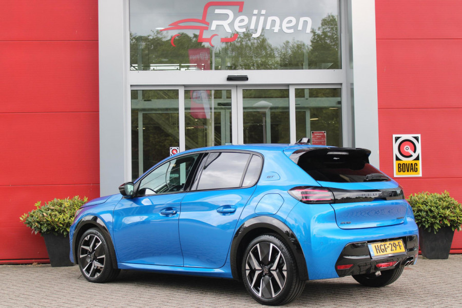 Peugeot 208 1.2 Hybrid 145PK AUTOMAAT GT | NAVIGATIE | DRAADLOZE APPLE CARPLAY/ANDROID AUTO | CAMERA VOOR + ACHTER | FULL LED KOPLAMPEN | LICHTMETALEN VELGEN 17" | DODEHOEK DETECTIE | DRAADLOZE TELEFOONLADER | KEYLESS ENTRY/START | DAB+ RADIO | ADAPTIVE CRUISE CONTROL |