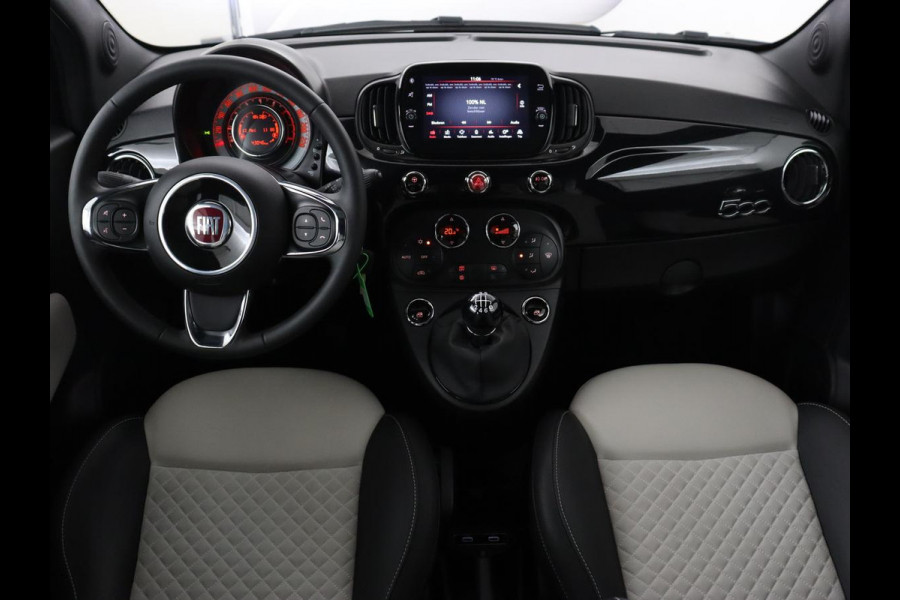 Fiat 500 1.0 Hybrid Dolcevita | Panoramadak | Half leder | Cruise control | Carplay | Climate control | Bluetooth | Lichtmetalen velgen