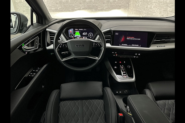 Audi Q4 Sportback e-tron 40 77 kWh RS-Leder | Uniek Interieur! | ACC | 96% SOH | Sportstoelen | Stuurverwarming | 3-Zone Clima | Carplay | Getint Glas | Camera | Standkachel | LED | Dodehoek | Virtual-Cockpit | Navi |