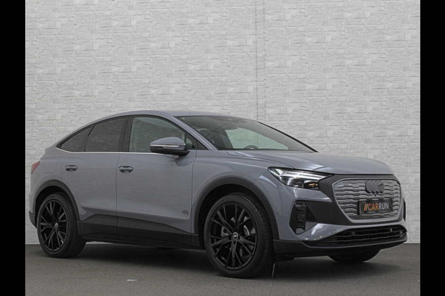 Audi Q4 Sportback e-tron 40 77 kWh RS-Leder | Uniek Interieur! | ACC | 96% SOH | Sportstoelen | Stuurverwarming | 3-Zone Clima | Carplay | Getint Glas | Camera | Standkachel | LED | Dodehoek | Virtual-Cockpit | Navi |
