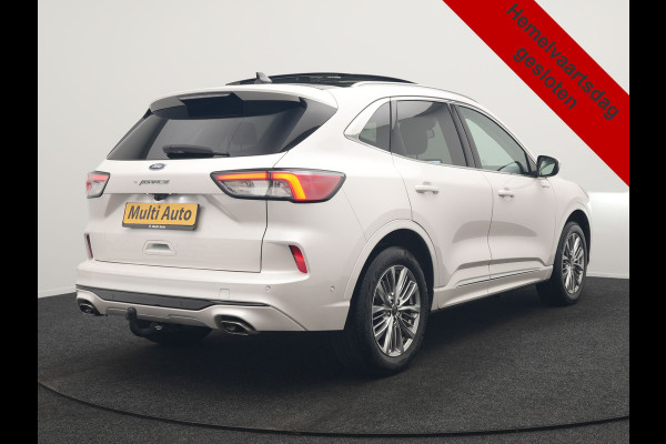 Ford Kuga 2.5 Vignale PHEV 225pk Dealer O.H. | Trekhaak Afn. | Panodak | Adaptive Cruise | Head Up | 360 Camera | Bang & Olufsen | Lederen Sportstoelen Memory & Verwarmd | Keyless | Achterbank Verwarmd | Blis | Stuur Verwarmd | Navigatie | DAB | Plug In Hybrid |