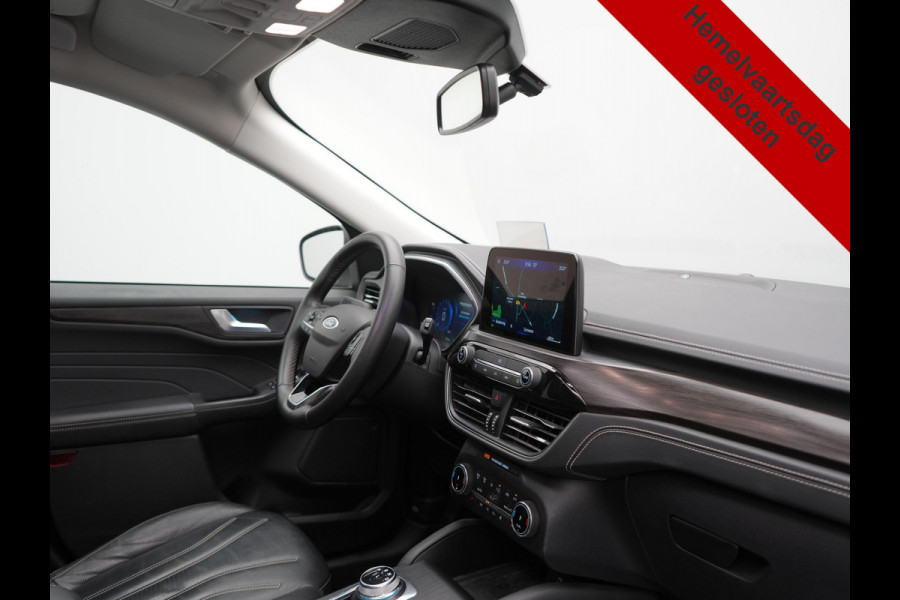 Ford Kuga 2.5 Vignale PHEV 225pk Dealer O.H. | Trekhaak Afn. | Panodak | Adaptive Cruise | Head Up | 360 Camera | Bang & Olufsen | Lederen Sportstoelen Memory & Verwarmd | Keyless | Achterbank Verwarmd | Blis | Stuur Verwarmd | Navigatie | DAB | Plug In Hybrid |