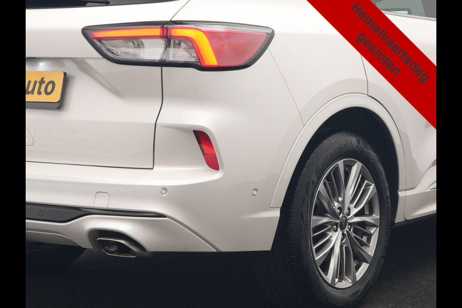 Ford Kuga 2.5 Vignale PHEV 225pk Dealer O.H. | Trekhaak Afn. | Panodak | Adaptive Cruise | Head Up | 360 Camera | Bang & Olufsen | Lederen Sportstoelen Memory & Verwarmd | Keyless | Achterbank Verwarmd | Blis | Stuur Verwarmd | Navigatie | DAB | Plug In Hybrid |