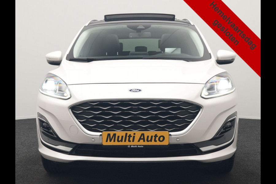 Ford Kuga 2.5 Vignale PHEV 225pk Dealer O.H. | Trekhaak Afn. | Panodak | Adaptive Cruise | Head Up | 360 Camera | Bang & Olufsen | Lederen Sportstoelen Memory & Verwarmd | Keyless | Achterbank Verwarmd | Blis | Stuur Verwarmd | Navigatie | DAB | Plug In Hybrid |