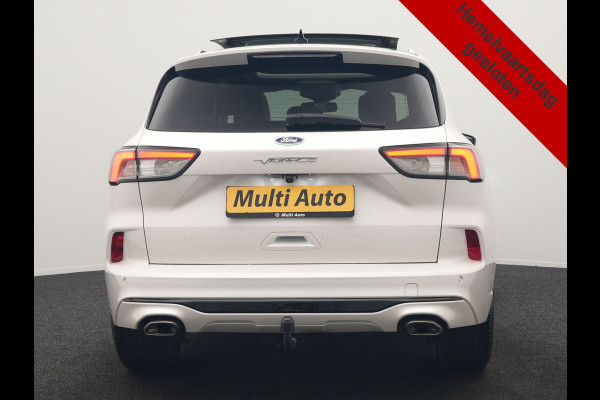 Ford Kuga 2.5 Vignale PHEV 225pk Dealer O.H. | Trekhaak Afn. | Panodak | Adaptive Cruise | Head Up | 360 Camera | Bang & Olufsen | Lederen Sportstoelen Memory & Verwarmd | Keyless | Achterbank Verwarmd | Blis | Stuur Verwarmd | Navigatie | DAB | Plug In Hybrid |