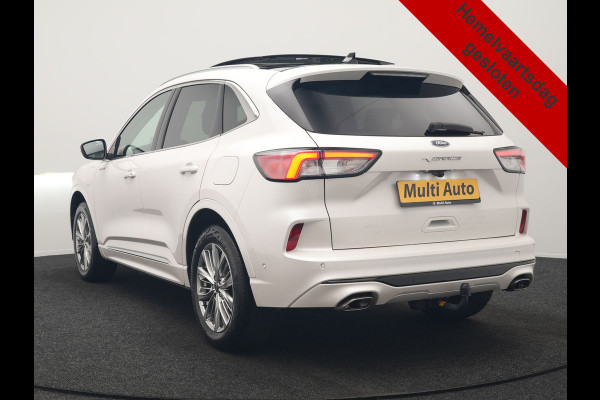 Ford Kuga 2.5 Vignale PHEV 225pk Dealer O.H. | Trekhaak Afn. | Panodak | Adaptive Cruise | Head Up | 360 Camera | Bang & Olufsen | Lederen Sportstoelen Memory & Verwarmd | Keyless | Achterbank Verwarmd | Blis | Stuur Verwarmd | Navigatie | DAB | Plug In Hybrid |