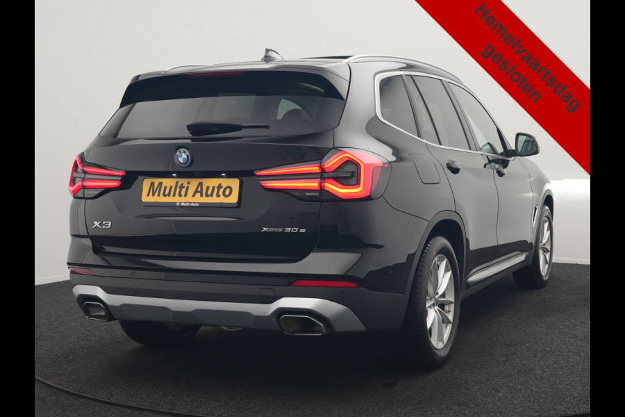 BMW X3 xDrive30e High Executive FACELIFT PHEV 293pk Dealer O.H. | Trekhaak Af Fabriek | Panodak | Camera | Lederen Sportstoelen Verwarmd | Apple Carplay | Park Assist | Navigatie | DAB | 18''L.M. | Plug In Hybrid |