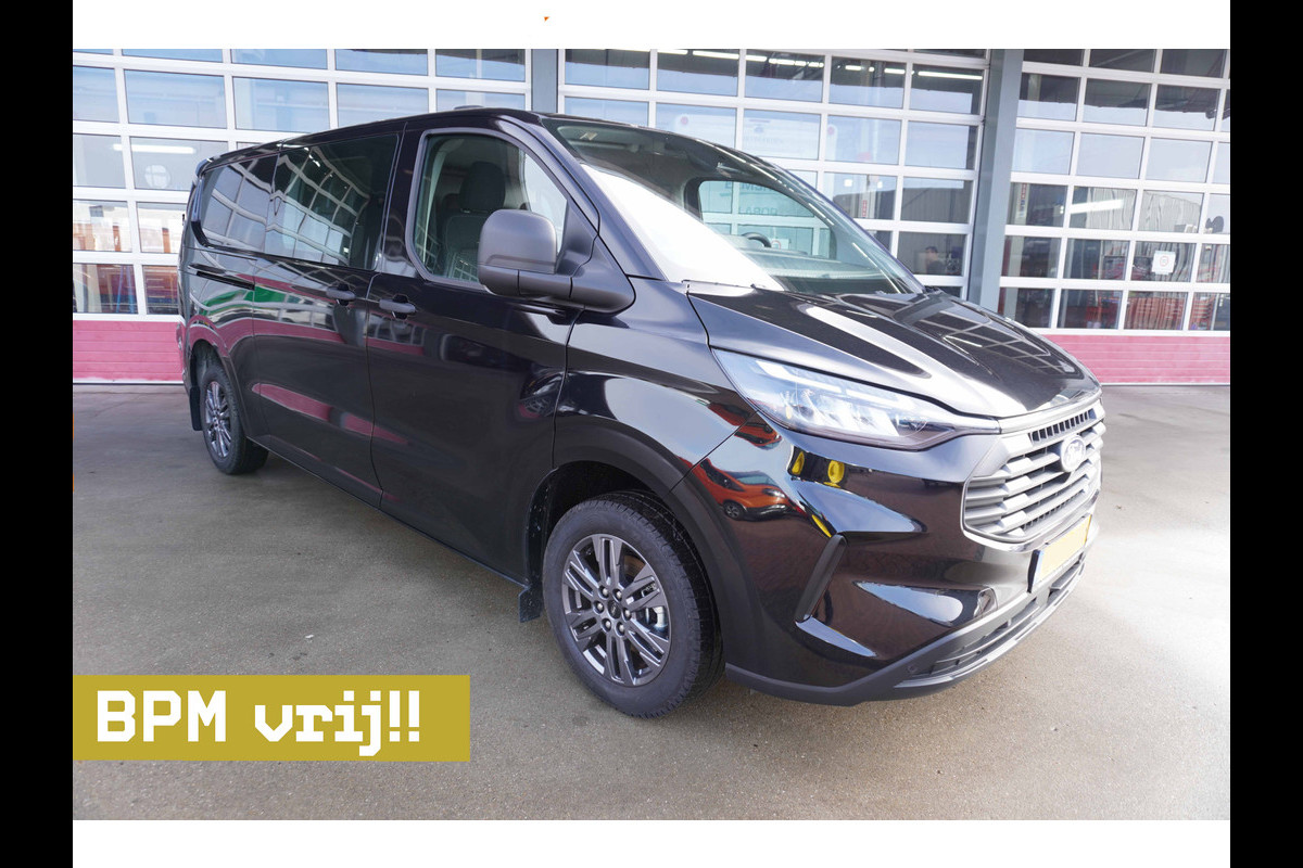 Ford Transit Custom 320L 2.0 TDCI 150PK L2H1 Trend Dubbelcabine Schuifdeur L/R Nr. V136 | Airco | Cruise | Navi | Camera | 17"LM velgen