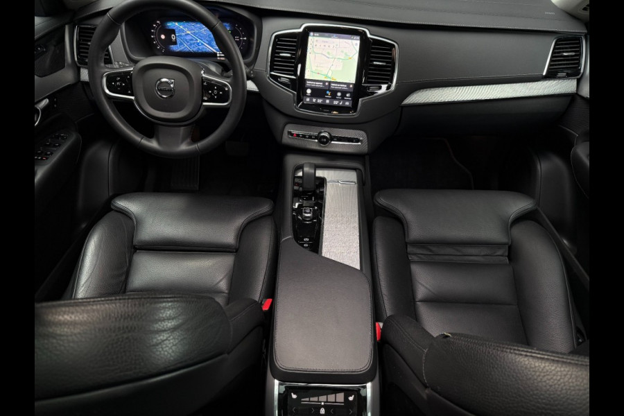 Volvo XC90 T8 Hybride long range Plus Dark THUNDER GREY 7 Zits All Black trekhaak 455pk 360 camera