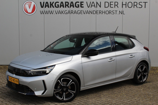 Opel Corsa 1.2-75pk GS-Line. Zeer nette en sportieve Opel Corsa, slechts 18.000km ! Panoramadak, Stoel- en stuurwielverw., Cruise Control, Climate Control, Navigatie by Apple CarPlay/Android auto, Camera, Dodehoek assistent, metallic lak etc.