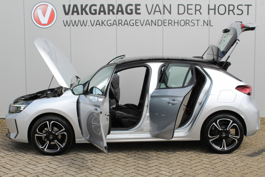 Opel Corsa 1.2-75pk GS-Line. Zeer nette en sportieve Opel Corsa, slechts 18.000km ! Panoramadak, Stoel- en stuurwielverw., Cruise Control, Climate Control, Navigatie by Apple CarPlay/Android auto, Camera, Dodehoek assistent, metallic lak etc.