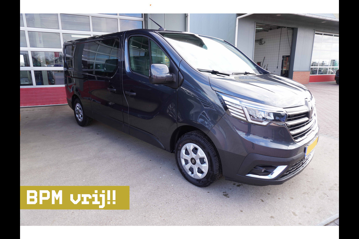 Renault Trafic 2.0 Blue dCi 130PK T29 L2H1 Advance Dubbelcab. schuifdeur L+R Nr. V140 | Airco | Cruise | Camera |Trekhaak | Apple CP- Android auto | Betimmering
