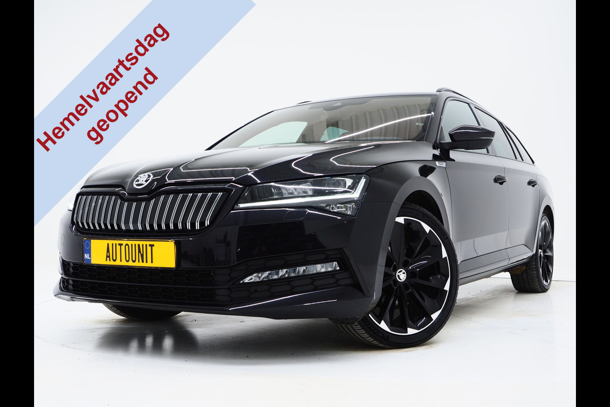 Škoda Superb Combi 1.4 TSI iV Sportline | Sportstoelen | Adaptive Cruise | Trekhaak | Keyless | Camera | Memory | Sfeerlicht