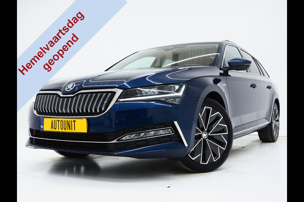 Škoda Superb Combi 1.4 TSI iV Laurin & Klement | Leder | Canton | Trekhaak | Camera | Keyless | Adaptive Cruise | Memory | Carplay