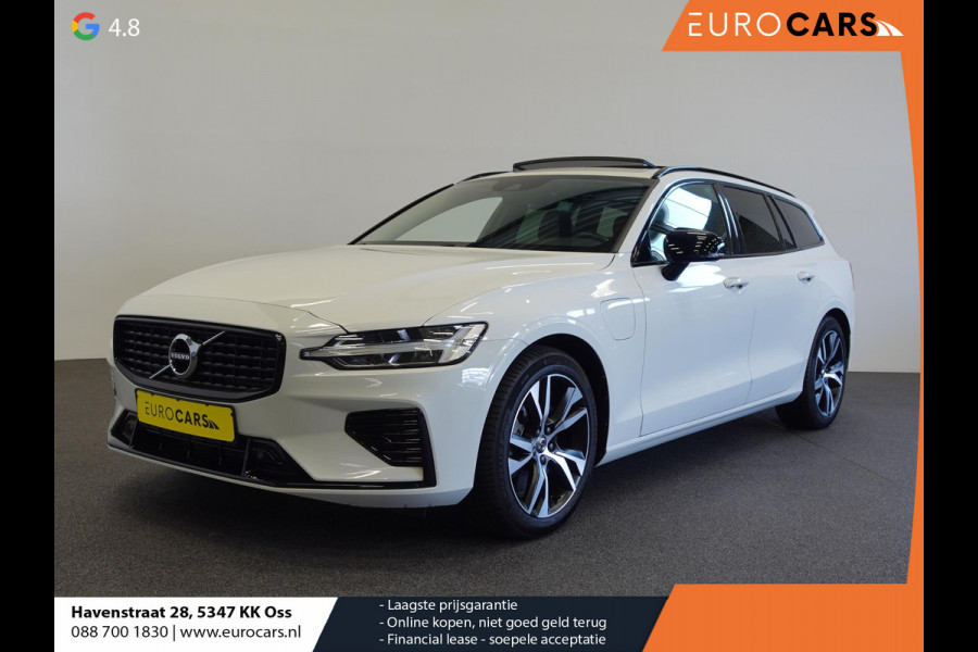 Volvo V60 2.0 T6 Recharge AWD R-Design Panoramadak Navigatie Apple Carplay/Android Auto Camera Parkeersensoren Stoel- en stuurverwarming Cruise Control Blind Spot Assist Virtual Cockpit Climate Control