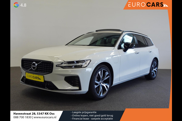 Volvo V60 2.0 T6 Recharge AWD R-Design Panoramadak Navigatie Apple Carplay/Android Auto Camera Parkeersensoren Stoel- en stuurverwarming Cruise Control Blind Spot Assist Virtual Cockpit Climate Control