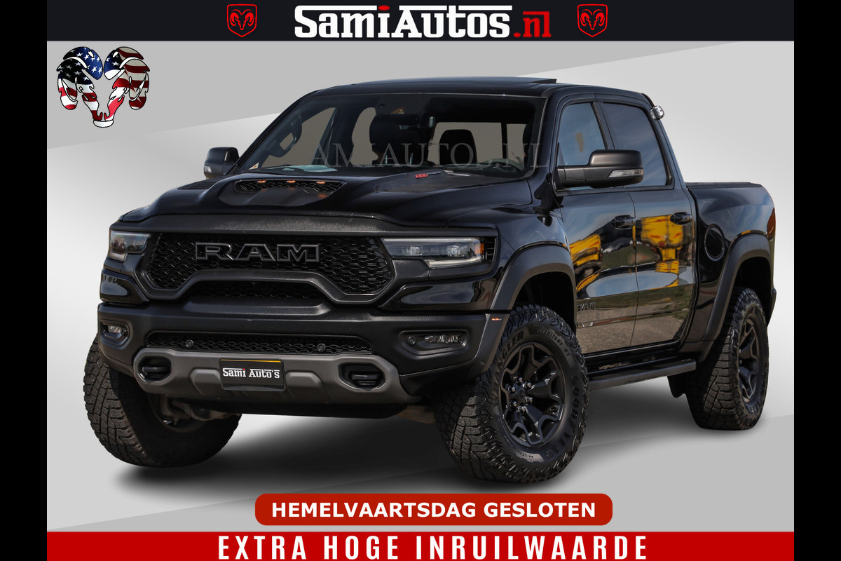 Dodge Ram TRX HELLCAT | 6.2 V8 712PK SUPERCHARGER | FULLY LOADED | CARBON | BLACK ON BLACK | CREW CAB | DUBBELE CABINE | 5 PERSOONS |