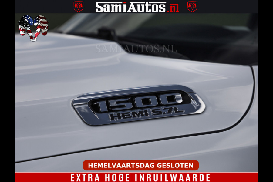 Dodge Ram BOM VOL | 5.7 V8 HEMI 402 PK | LUCHTVERING | ADAPTIVE CRUISE | PANODAK | 360 CAMERA | OPEN UITLAAT KLEP | CREW CAB | DUBBELE CABINE | 5 PERSOONS | DC |