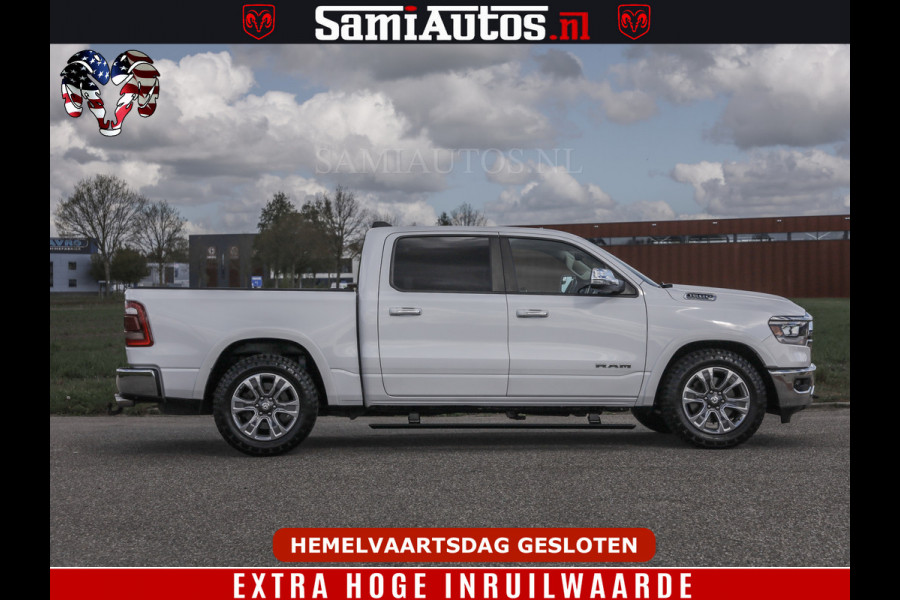 Dodge Ram BOM VOL | 5.7 V8 HEMI 402 PK | LUCHTVERING | ADAPTIVE CRUISE | PANODAK | 360 CAMERA | OPEN UITLAAT KLEP | CREW CAB | DUBBELE CABINE | 5 PERSOONS | DC |