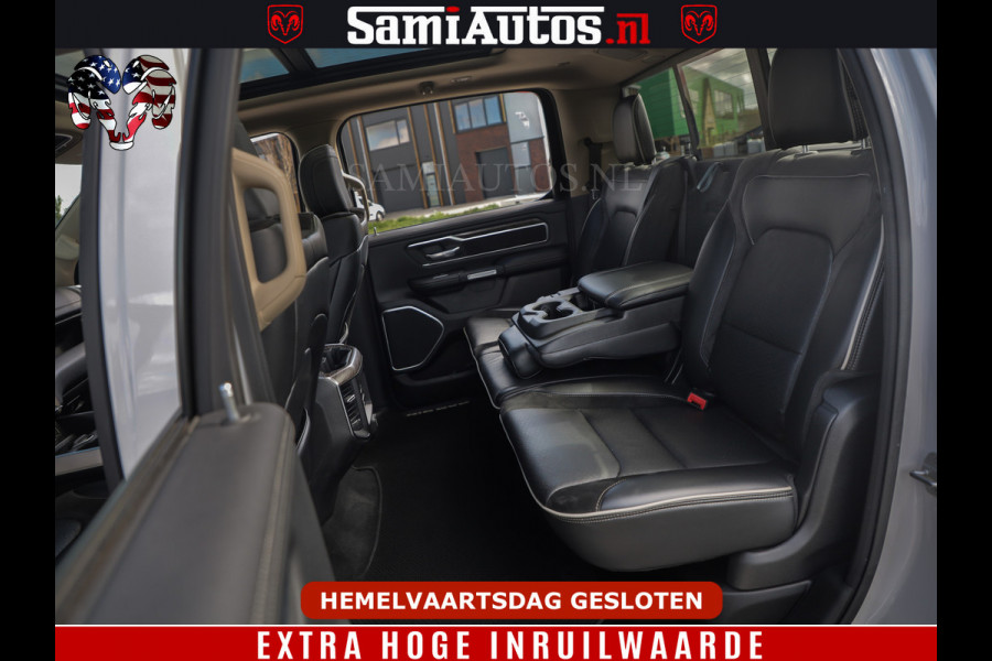 Dodge Ram BOM VOL | 5.7 V8 HEMI 402 PK | LUCHTVERING | ADAPTIVE CRUISE | PANODAK | 360 CAMERA | OPEN UITLAAT KLEP | CREW CAB | DUBBELE CABINE | 5 PERSOONS | DC |