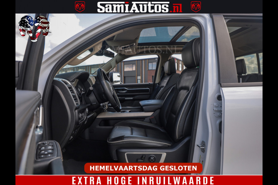 Dodge Ram BOM VOL | 5.7 V8 HEMI 402 PK | LUCHTVERING | ADAPTIVE CRUISE | PANODAK | 360 CAMERA | OPEN UITLAAT KLEP | CREW CAB | DUBBELE CABINE | 5 PERSOONS | DC |