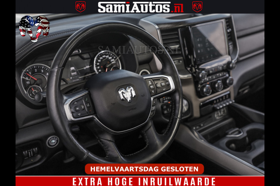 Dodge Ram BOM VOL | 5.7 V8 HEMI 402 PK | LUCHTVERING | ADAPTIVE CRUISE | PANODAK | 360 CAMERA | OPEN UITLAAT KLEP | CREW CAB | DUBBELE CABINE | 5 PERSOONS | DC |
