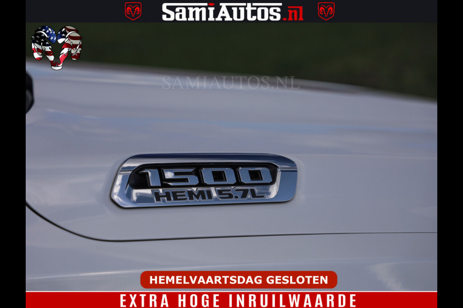 Dodge Ram BOM VOL | 5.7 V8 HEMI 402 PK | LUCHTVERING | ADAPTIVE CRUISE | PANODAK | 360 CAMERA | OPEN UITLAAT KLEP | CREW CAB | DUBBELE CABINE | 5 PERSOONS | DC |
