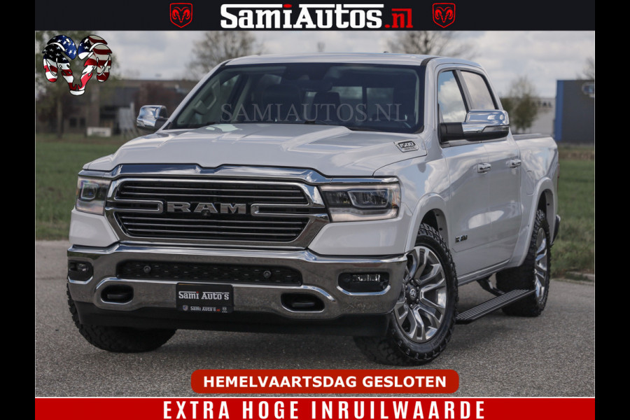 Dodge Ram BOM VOL | 5.7 V8 HEMI 402 PK | LUCHTVERING | ADAPTIVE CRUISE | PANODAK | 360 CAMERA | OPEN UITLAAT KLEP | CREW CAB | DUBBELE CABINE | 5 PERSOONS | DC |