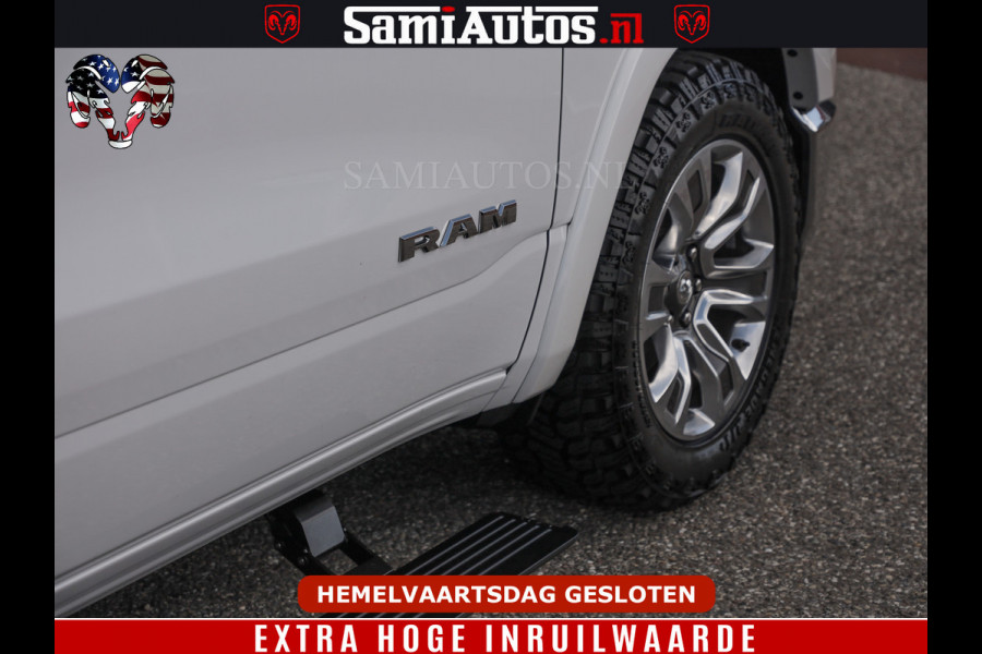 Dodge Ram BOM VOL | 5.7 V8 HEMI 402 PK | LUCHTVERING | ADAPTIVE CRUISE | PANODAK | 360 CAMERA | OPEN UITLAAT KLEP | CREW CAB | DUBBELE CABINE | 5 PERSOONS | DC |
