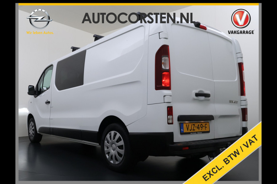 Renault Trafic 2.0 dCi 120 T29 L2H1 Dubbele Cabine Trekhaak Camera Navi Ecc Cruise Control Pdc DAB Business Euro 6 Betonplex Vloer Wandbetimmering Regen-Lichtsensor 2.000kg Trekgewicht 1e Eigenaar 5-Persoons