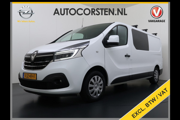 Renault Trafic 2.0 dCi 120 T29 L2H1 Dubbele Cabine Trekhaak Camera Navi Ecc Cruise Control Pdc DAB Business Euro 6 Betonplex Vloer Wandbetimmering Regen-Lichtsensor 2.000kg Trekgewicht 1e Eigenaar 5-Persoons