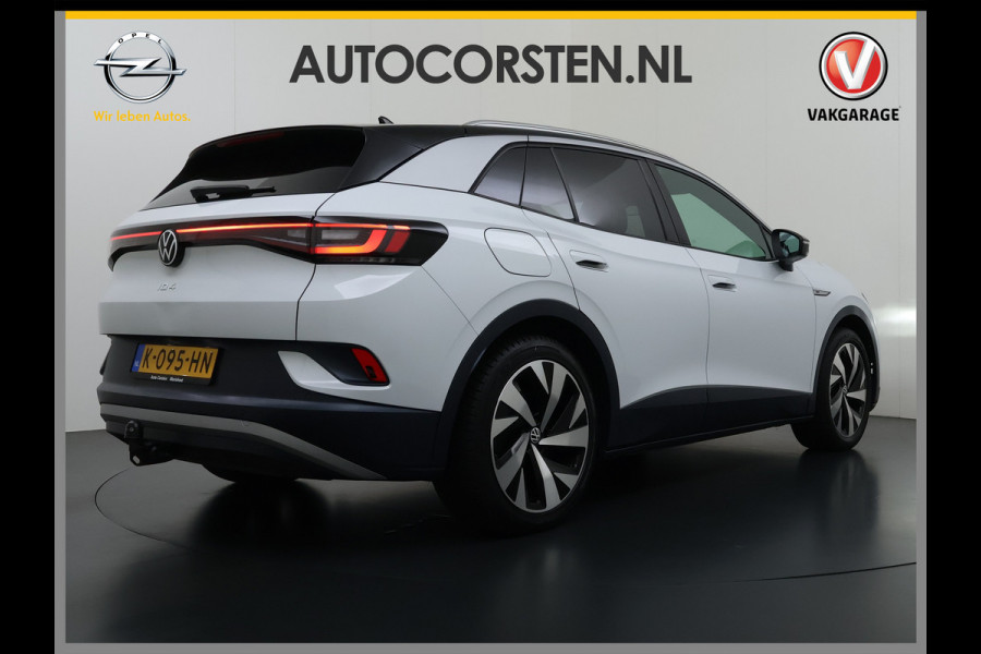 Volkswagen ID.4 First 82kWh SOH 90% Warmtepomp Trekhaak Camera Adap.Cruise Apple Carplay Android Auto Stuur+Stoelverwarming Navi Ecc Pdc Lmv 20" Led Wifi Voorruitverwarming DAB Isofix Verkeersbord detectie 1.000KG Trekgewicht 1e Eigenaar Dealeronderhouden