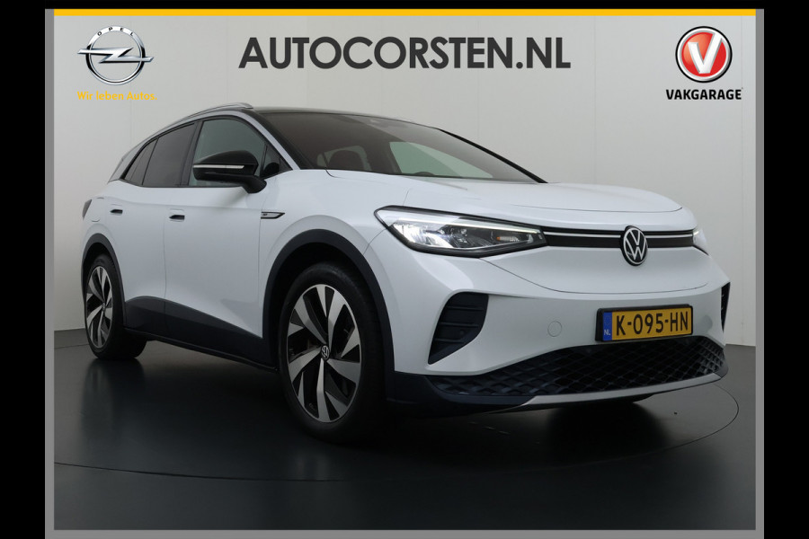 Volkswagen ID.4 First 82kWh SOH 90% Warmtepomp Trekhaak Camera Adap.Cruise Apple Carplay Android Auto Stuur+Stoelverwarming Navi Ecc Pdc Lmv 20" Led Wifi Voorruitverwarming DAB Isofix Verkeersbord detectie 1.000KG Trekgewicht 1e Eigenaar Dealeronderhouden