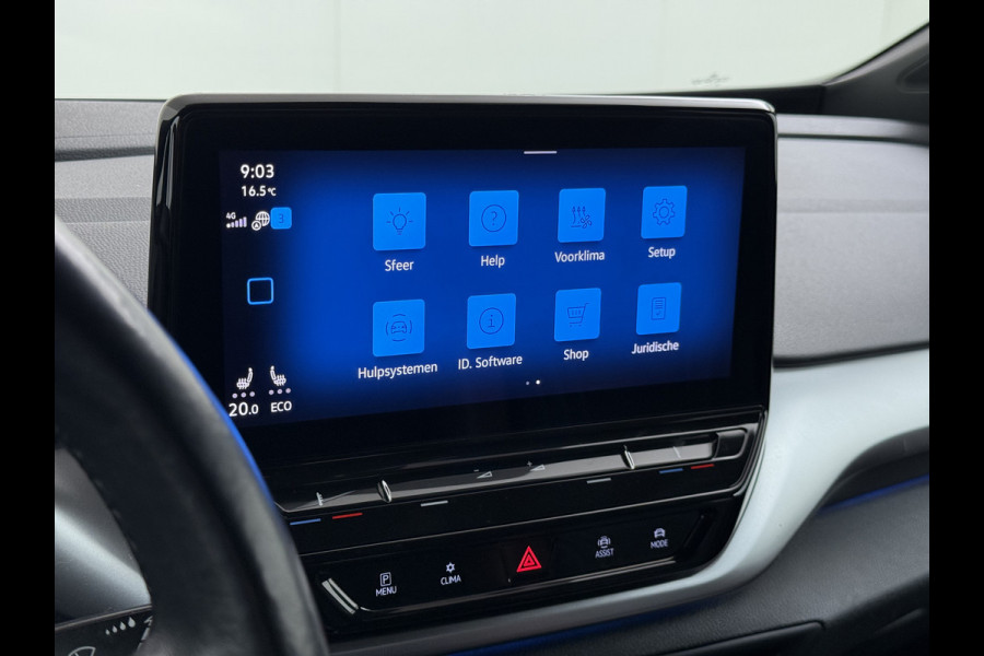 Volkswagen ID.4 First 82kWh SOH 90% Warmtepomp Trekhaak Camera Adap.Cruise Apple Carplay Android Auto Stuur+Stoelverwarming Navi Ecc Pdc Lmv 20" Led Wifi Voorruitverwarming DAB Isofix Verkeersbord detectie 1.000KG Trekgewicht 1e Eigenaar Dealeronderhouden
