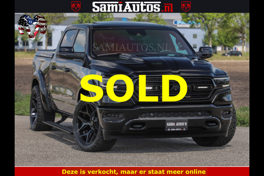 Dodge Ram BLACK BEAST HULK 5.7 V8 | HUD | WIDE BODY | BOM VOL | CREW CAB DUBBELE CABINE | 5 PERSOONS | MEGA DIKKE LIMITED BLACK ON BLACK | ZO GOED ALS NIEUW |
