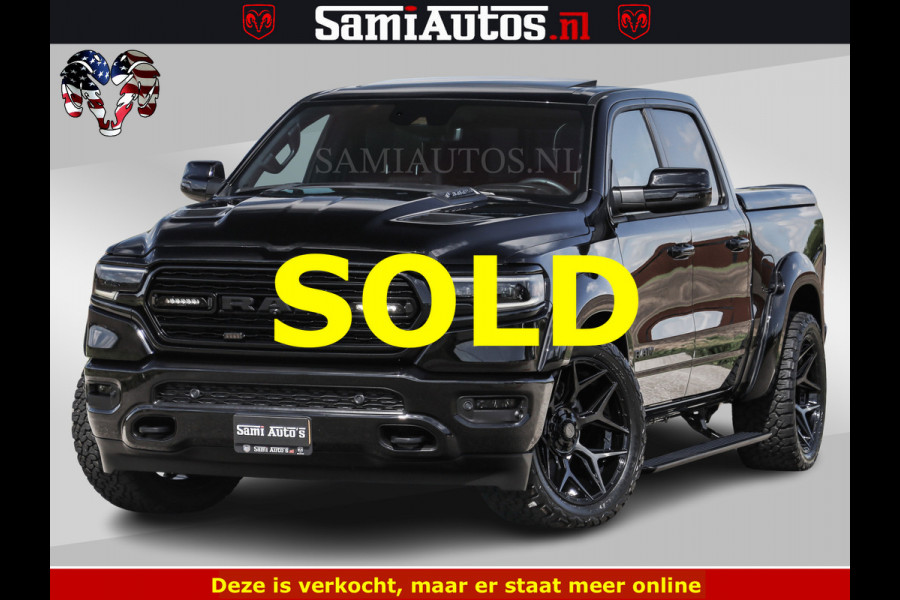 Dodge Ram BLACK BEAST HULK 5.7 V8 | HUD | WIDE BODY | BOM VOL | CREW CAB DUBBELE CABINE | 5 PERSOONS | MEGA DIKKE LIMITED BLACK ON BLACK | ZO GOED ALS NIEUW |