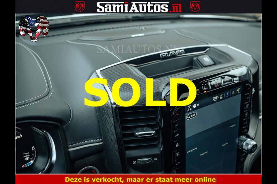 Dodge Ram BLACK BEAST HULK 5.7 V8 | HUD | WIDE BODY | BOM VOL | CREW CAB DUBBELE CABINE | 5 PERSOONS | MEGA DIKKE LIMITED BLACK ON BLACK | ZO GOED ALS NIEUW |
