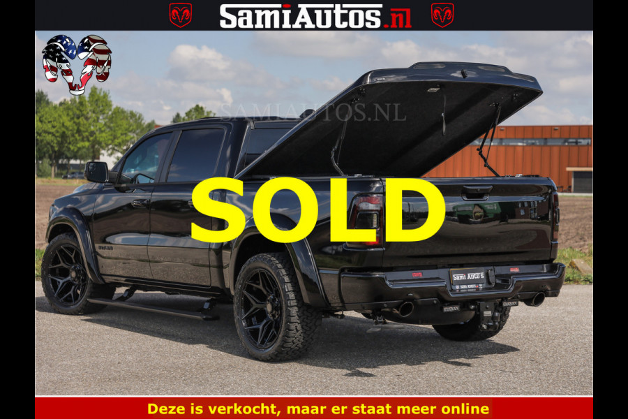 Dodge Ram BLACK BEAST HULK 5.7 V8 | HUD | WIDE BODY | BOM VOL | CREW CAB DUBBELE CABINE | 5 PERSOONS | MEGA DIKKE LIMITED BLACK ON BLACK | ZO GOED ALS NIEUW |