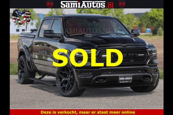 Dodge Ram BLACK BEAST HULK 5.7 V8 | HUD | WIDE BODY | BOM VOL | CREW CAB DUBBELE CABINE | 5 PERSOONS | MEGA DIKKE LIMITED BLACK ON BLACK | ZO GOED ALS NIEUW |
