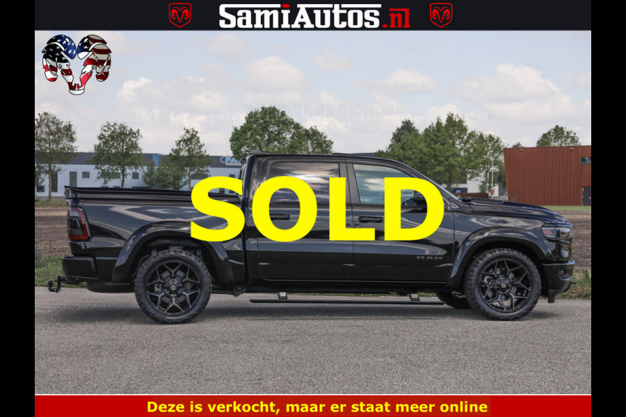 Dodge Ram BLACK BEAST HULK 5.7 V8 | HUD | WIDE BODY | BOM VOL | CREW CAB DUBBELE CABINE | 5 PERSOONS | MEGA DIKKE LIMITED BLACK ON BLACK | ZO GOED ALS NIEUW |