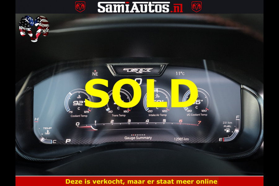 Dodge Ram 1500 TRX 6.2 4X4 | FULL PPF WRAP | HELLCAT | DIGI CLUSTER | RAMBAR | BEADLOCK WHEELS | PANORAMA | HEADUP | 360CAM | 12'' MULTIMEDIA | CARBON PACK | 3500KG | ZEER EXCLUSIEF